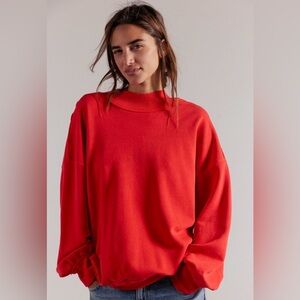 Free People We The Free Palm Springs Pullover; Fiery Red; Size Small